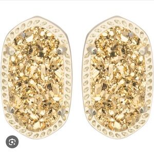 Kendra Scott Ellie earrings in gold drusy